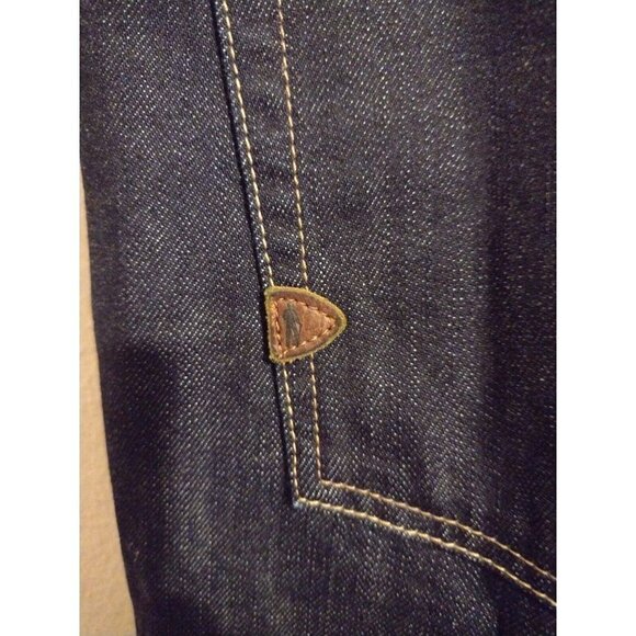 Jacob Davis Evan Slim Straight Leg Blue Denim Jeans True Size Is 42x35 Cotton - Picture 13 of 13